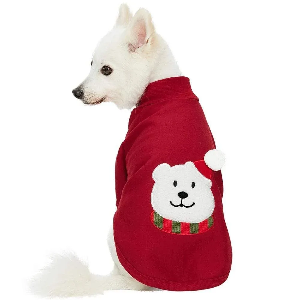 Blueberry Pet Soft & Comfy Merry Christmas Holiday Festive Bear Pullover ...