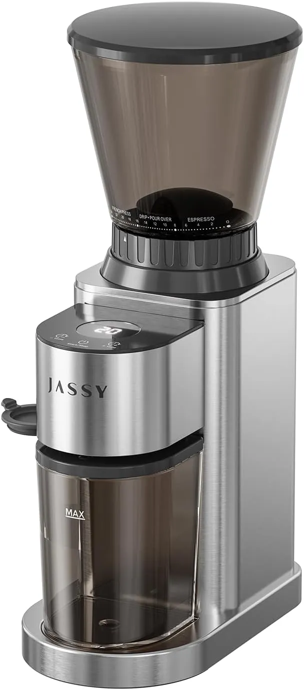 JASSY Burr Coffee Grinder Conical Coffee Grinder with Digital Timer Display24...