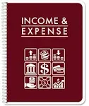 BookFactory Income and Expense Log Book /Tracker/Small Business Ledger Book/Accounting & Bookkeeping Ledger Log Book/Logbook 108 Pages - 8.5" x 11"