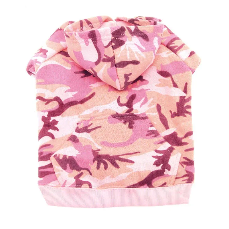 Casual Canine Camo Hoodie - Large Pink