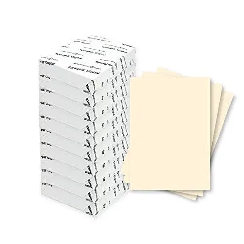 Springhill Digital Opaque Colors Ivory, 70lb, Letter, 8.5 x 11, 5,000 Sheets / 10 ...