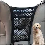 DYKESON Pet Barrier Dog Car Net Barrier with Auto Safety Mesh Organizer Baby Stretchable Storage Bag Universal for Cars, SUVs -Easy Install,Safer to Drive with Pets and Children, 3 Layer S