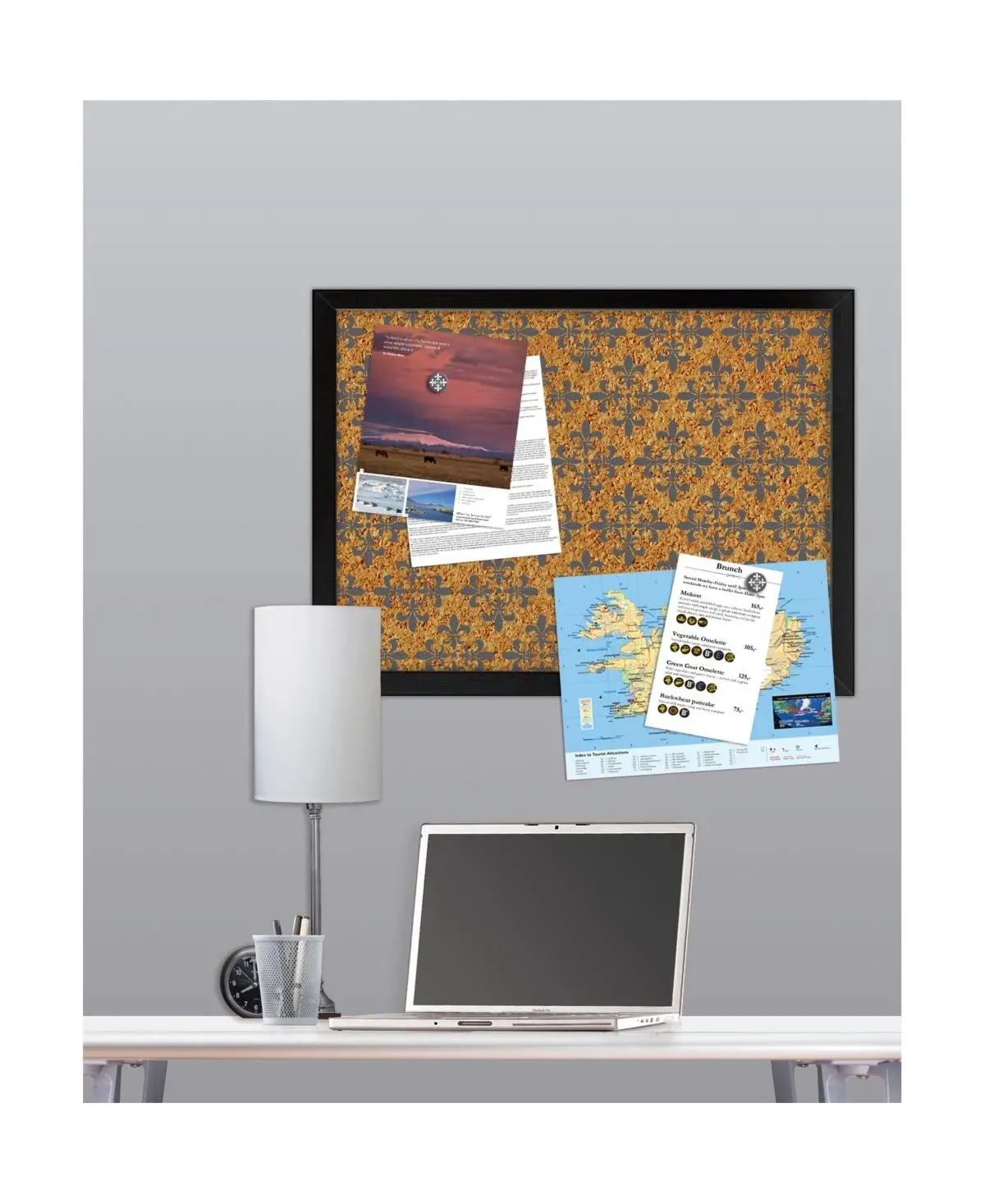 WallPops HB0688 Veranda Printed Cork Board