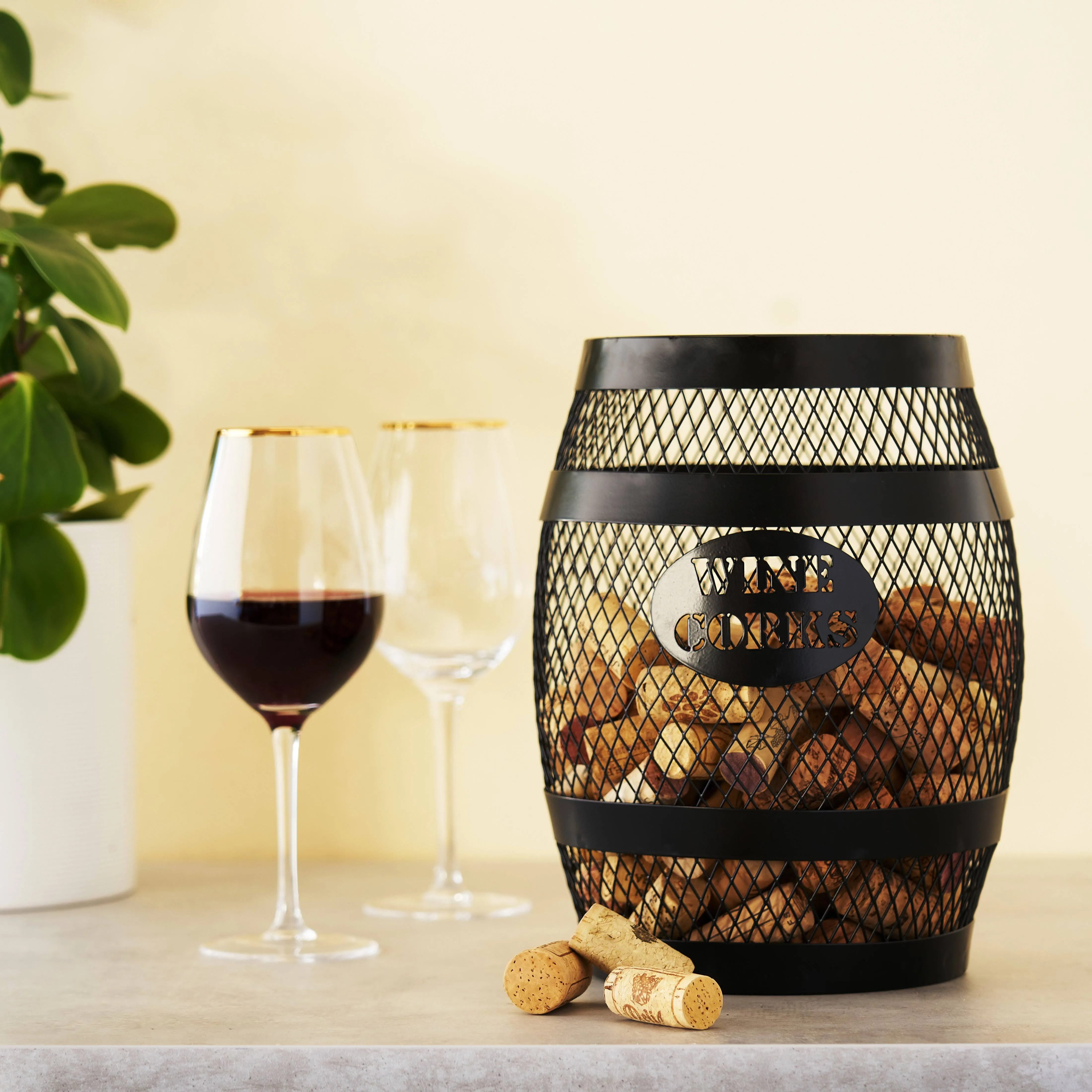 Black Barrel Cork Holder by Twine (10882)