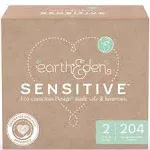 Earth & Eden Sensitive Eco-Conscious & Hypoallergenic Diapers Size 2 204 Count