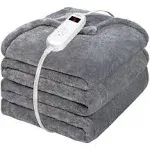 Alljoy Electric Heated Blanket Throw 50 inch x 60 inch Super Cozy Flannel 10 ...