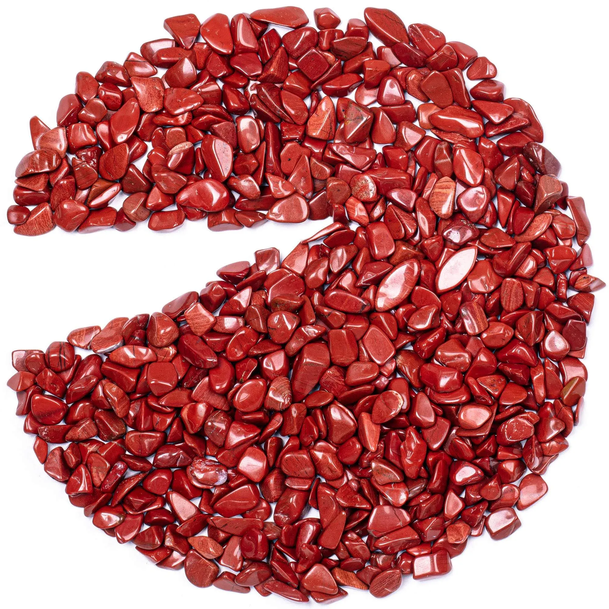 UU UNIHOM Red Jasper Tumbled Chips Stone Crushed Crystal Quartz Irregular Shaped Stones for Home Decorative Stones Vases Plants Succulents Cactus 1 Pound (About 460 Gram)