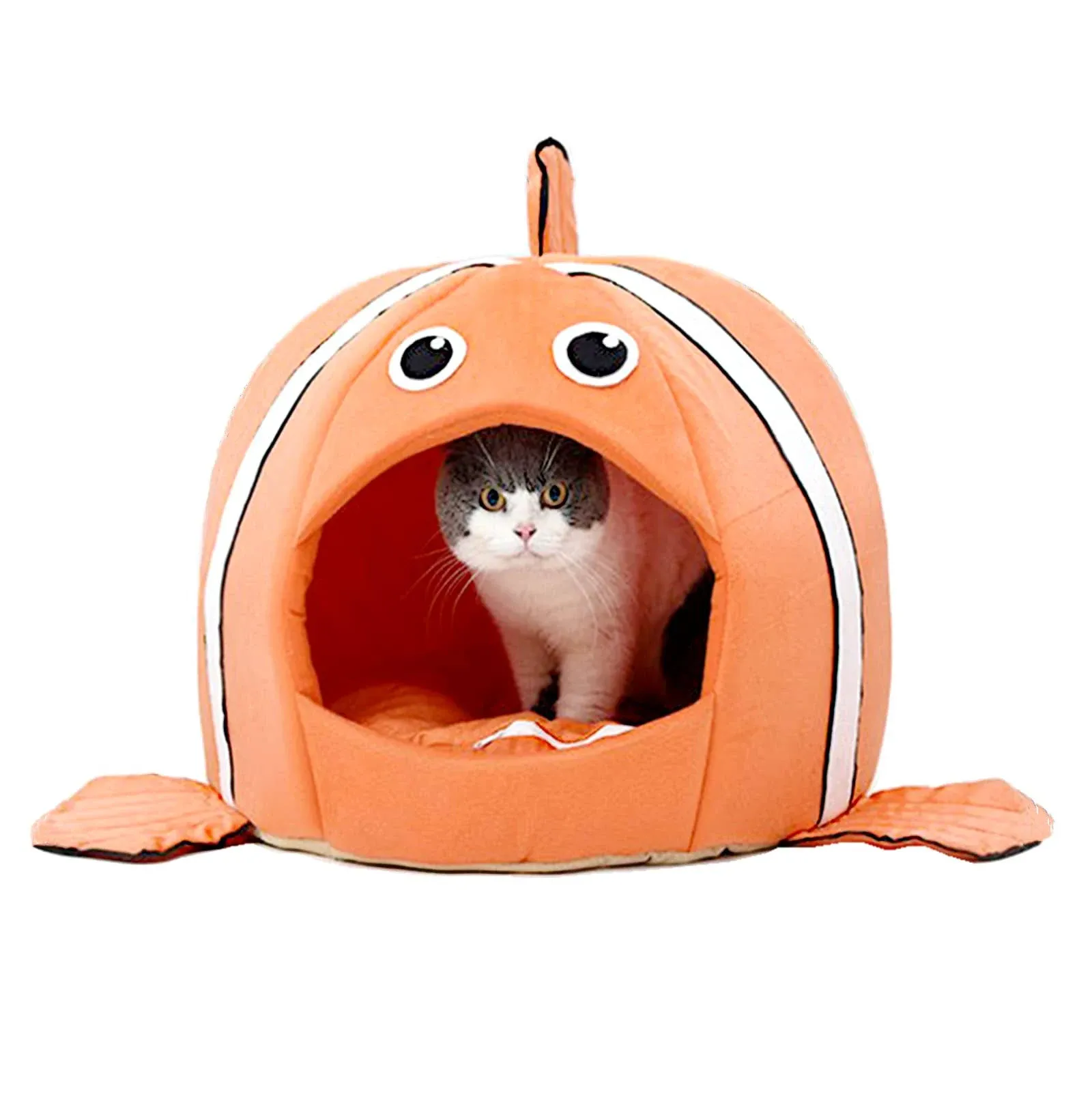 Pet Bed for One Cushion and One Warm Kennels, Cat Bed Small Cat and Dog Cave ...