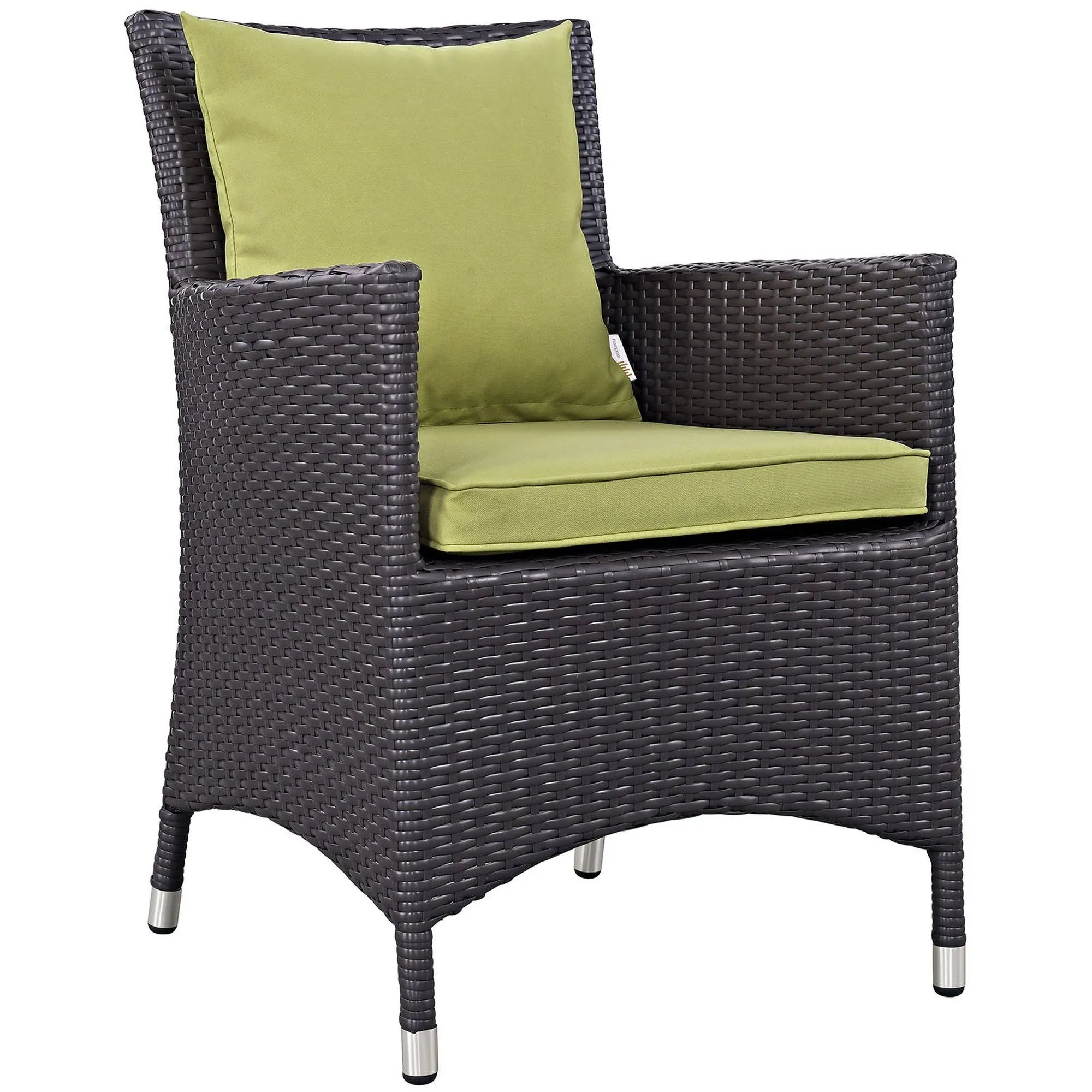 Modway Convene Dining Outdoor Patio Armchair - Espresso Peridot