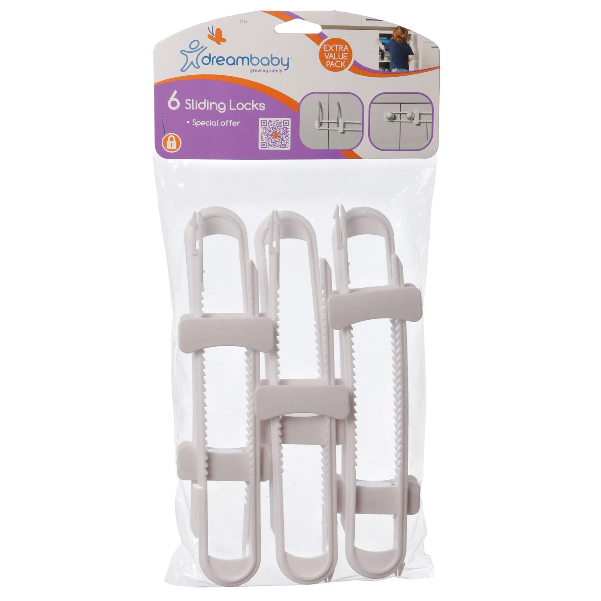 Dreambaby Cabinet Sliding Locks (6-pack)