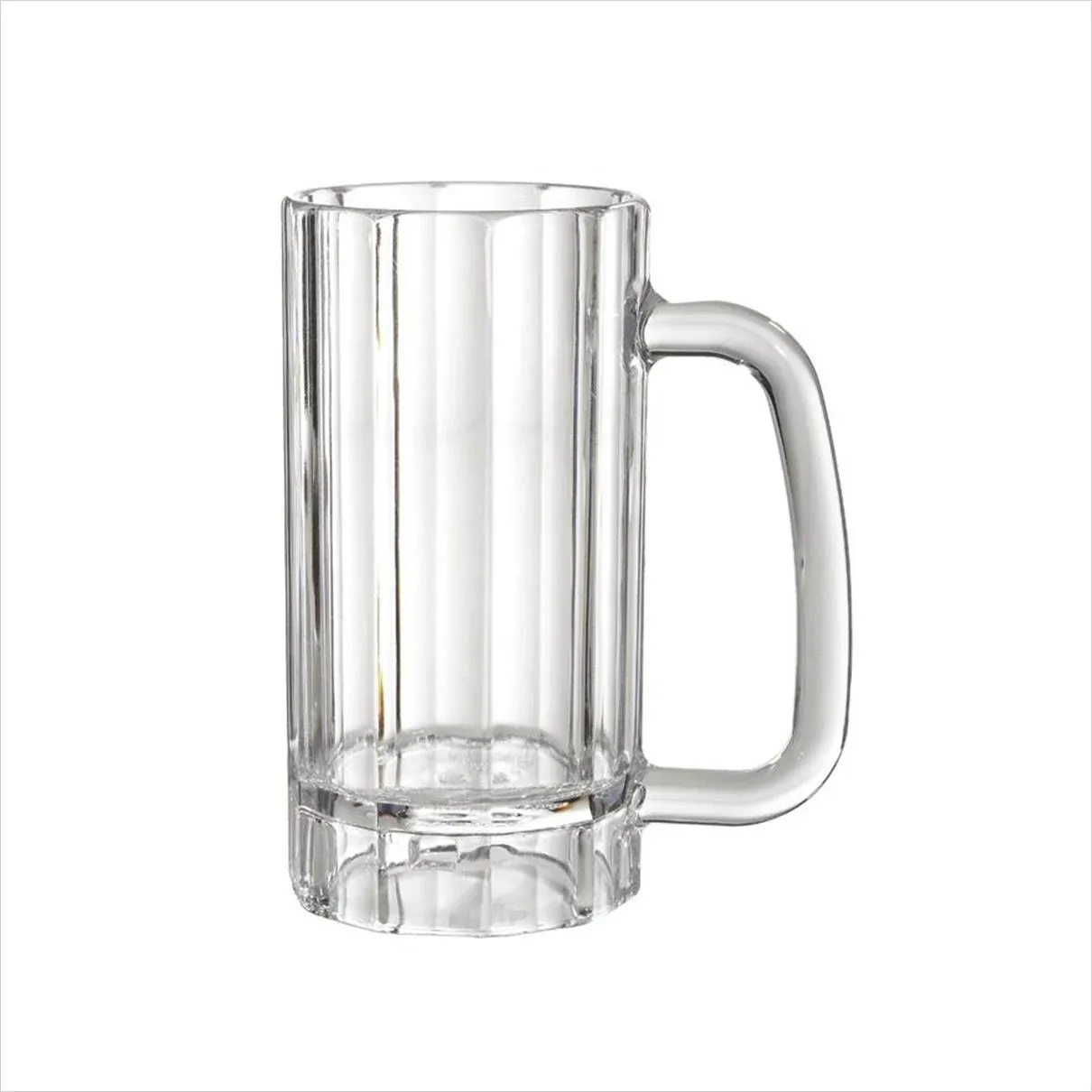 Beer Mug, 20 oz. (20-1/4 oz. rim full),3-1/2in. dia. x 6-1/4in.H, polycarbonate, clear