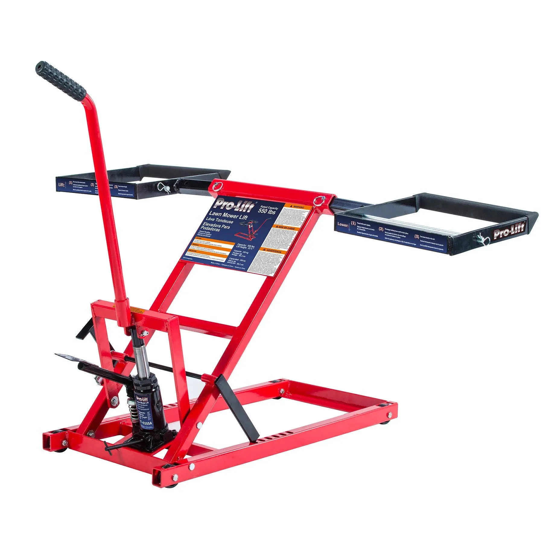 Pro Lift T-5355A T-5355A Mower Lift, 23 in Lift, 550 lb, Steel Red