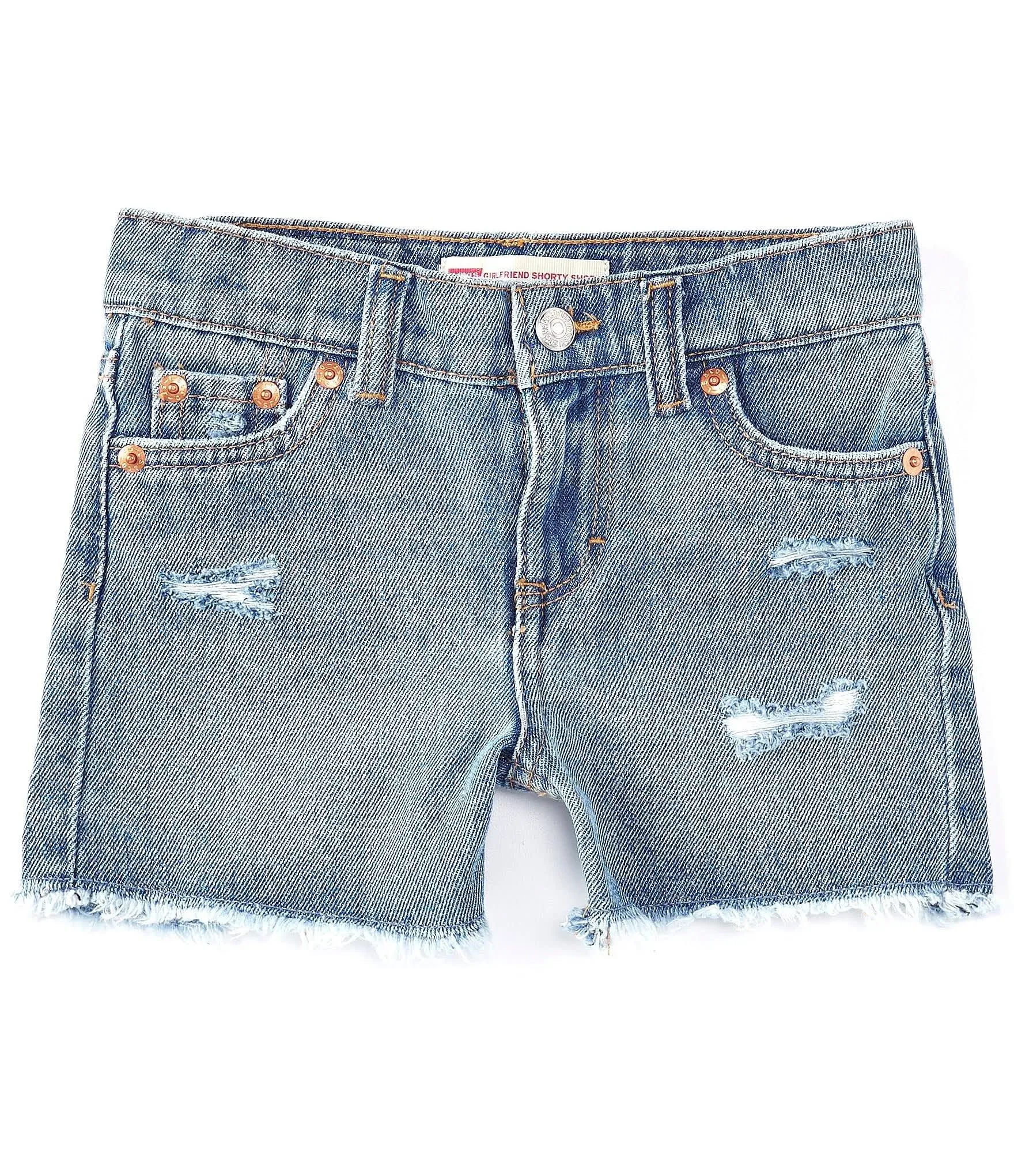 Levi's Little Girls Girlfriend Shorty Shorts - Indigo Avenue - Size 6