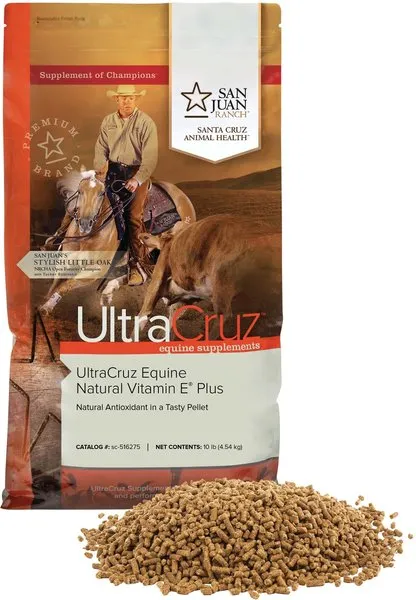 UltraCruz Natural Vitamin E Plus Immune Support Pellets Horse Supplement, 10-lb bag