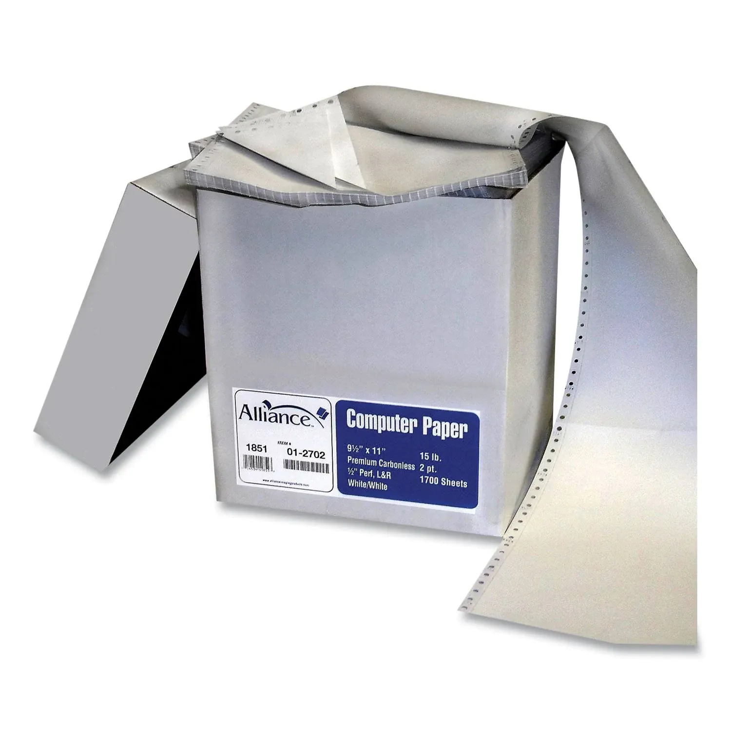 TST Impreso Continuous Feed Computer Paper, 1-Part, 15 lb, 9.5 x 11, White, 1,700 ...