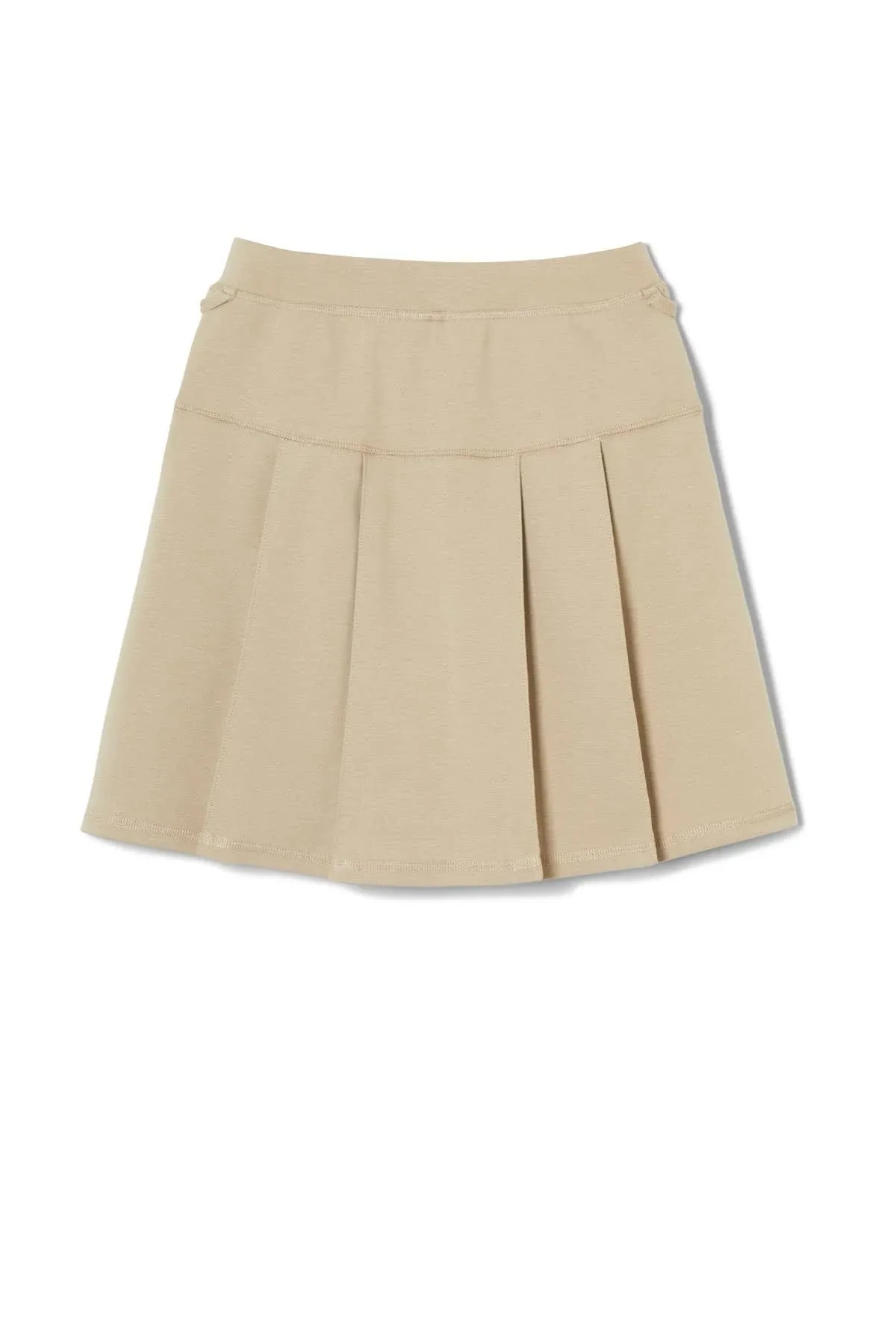 French Toast Girls Adaptive Pleated Ponte Scooter Skirt, Khaki, X-Small US