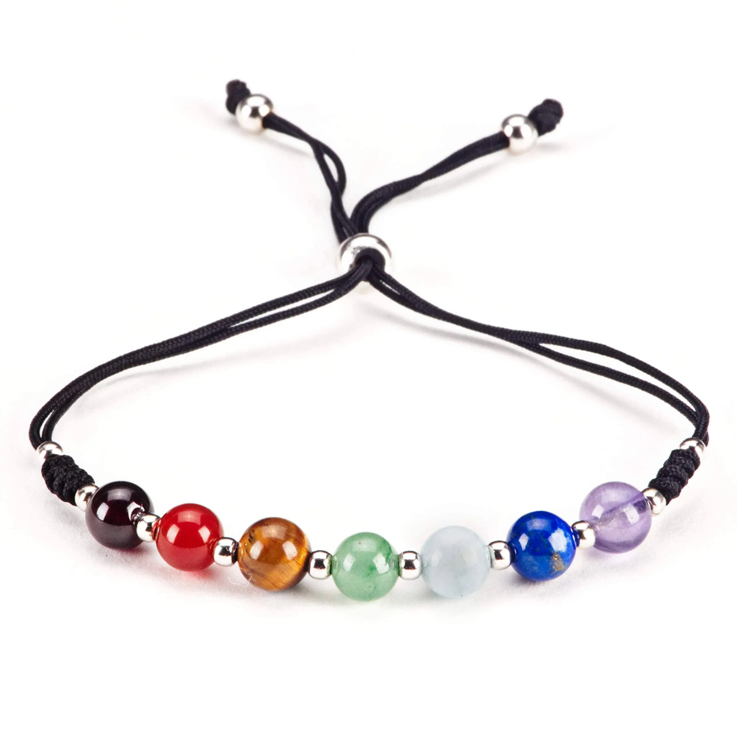 Chakra Bracelet With Natural Gemstone Bracelets Stainls And Adjustable Steel Beads For Women   Simple And Elegant From Hookah14, $14.06 | DHgate.Com