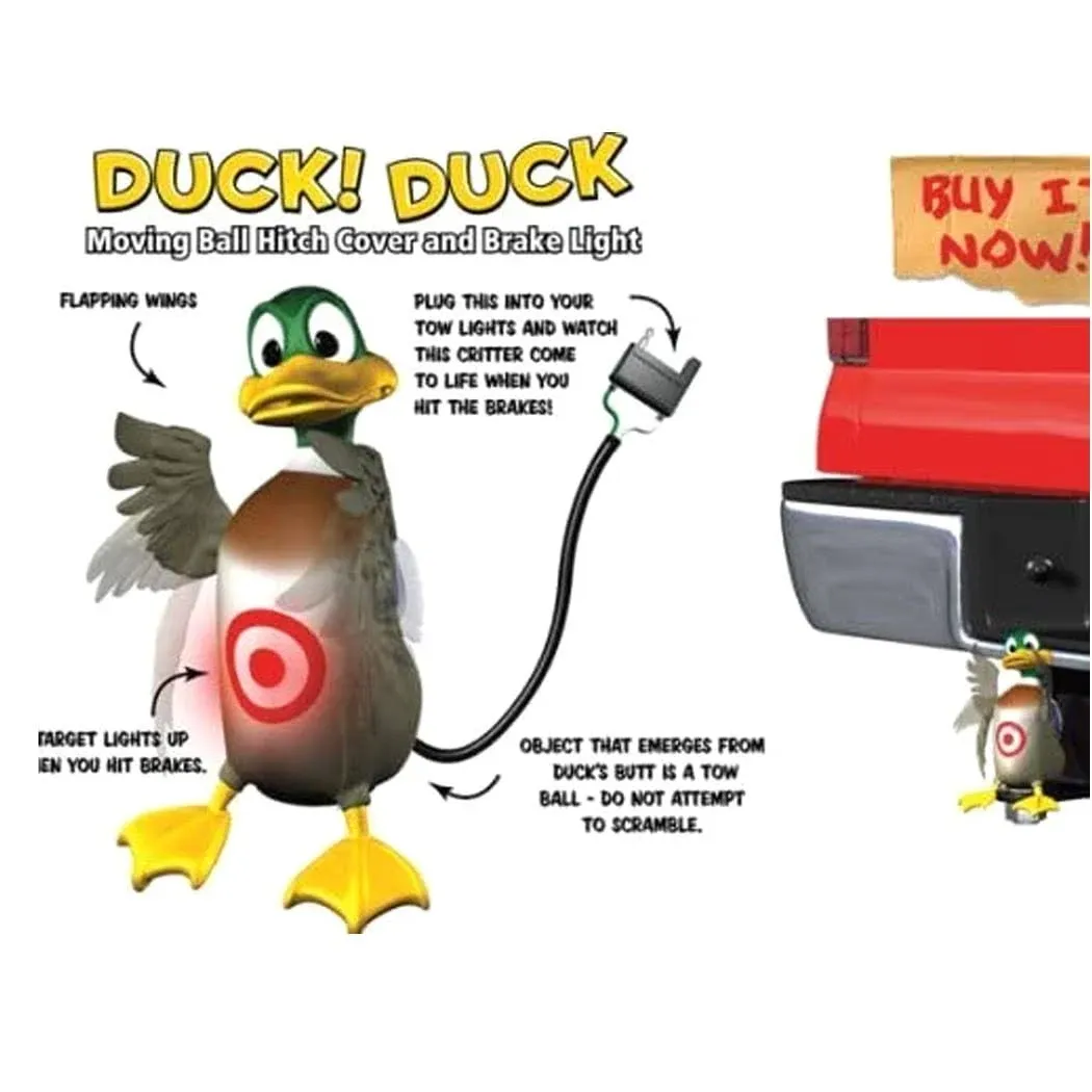 Duck Animated Ball Hitch Cover and Brake Light