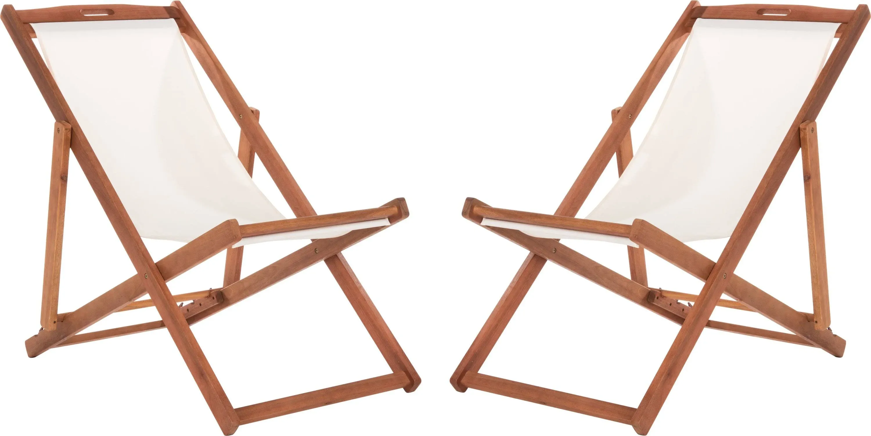 Safavieh Loren Sling Chair - Natural/Beige (Set of 2)