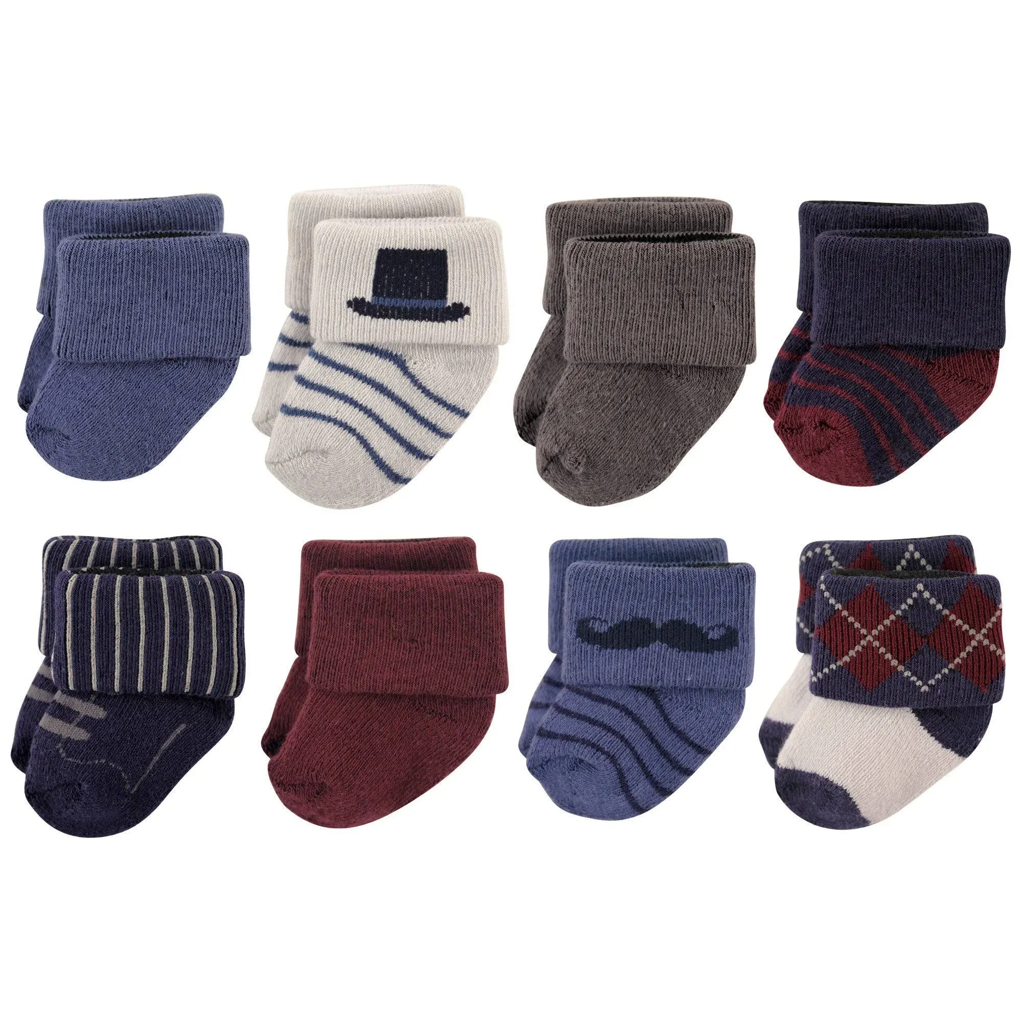 Hudson Baby Cotton Rich Newborn and Terry Socks Gentleman / 0-6 Months