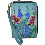 Anna by Anuschka Women's Hand-Painted Genuine Leather Passport Organizer Wristlet