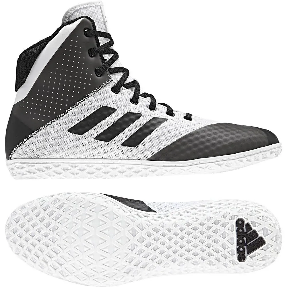 Adidas Mat Wizard 4 Wrestling Shoes (White / Black)