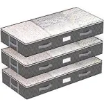 Fixwal Under Bed Storage Bins 3 Pack 75L Underbed Storage Containers Large ...