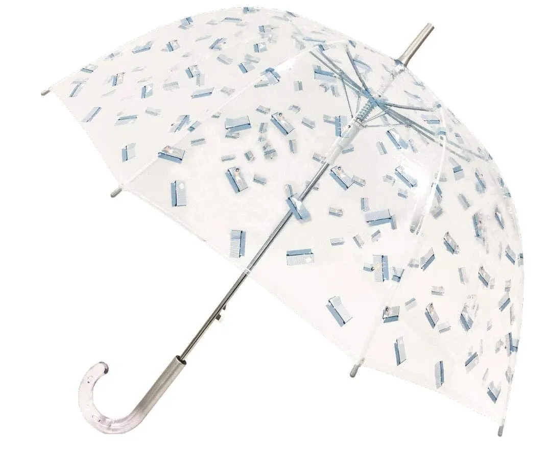 SMATI Paris - Lady’s Clear Birdcage Umbrella Decorated with Summer deckchairs ...