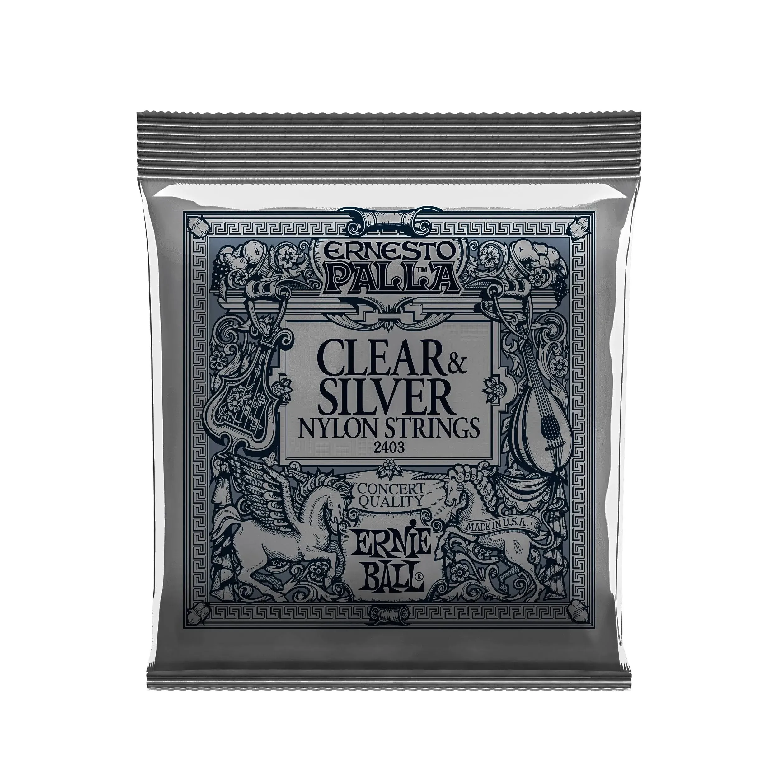 Ernie Ball Ernesto Palla Clean &amp; Silver Nylon Classical Guitar Strings