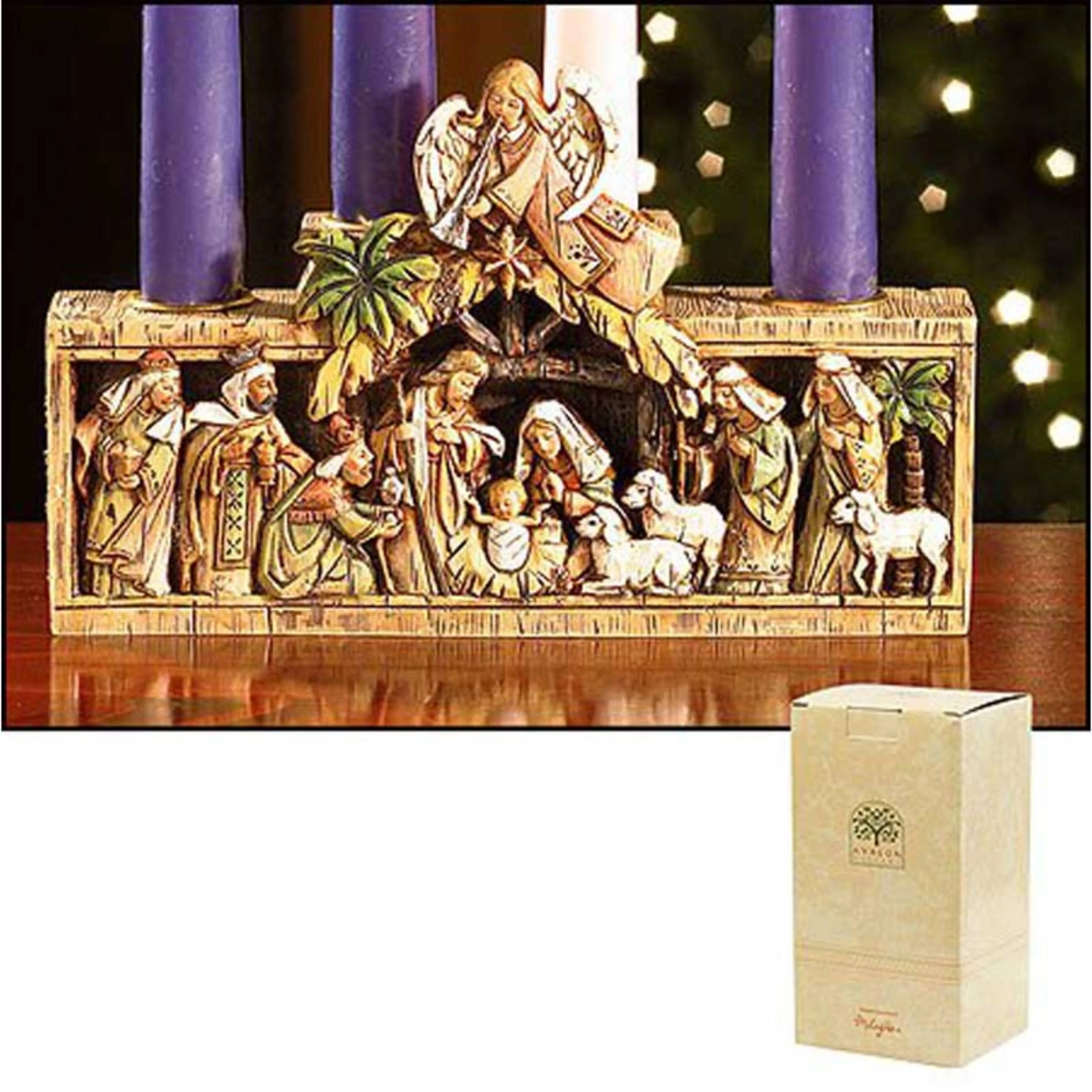 Creative Brands Avalon Gallery Advent Candleholder, 5-Inch, Nativity