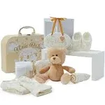 Baby Box Shop Baby Gifts Unisex - 9 Baby Essentials, Baby Gift for Baby Shower - Unisex Newborn Gifts, Baby Gift Set - Neutral Newborn Gifts, Newborn Unisex Gift Set - Cream