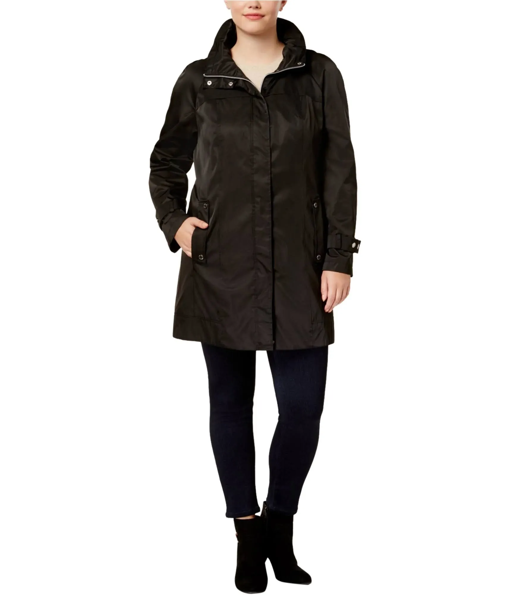 Calvin Klein Plus Size Anorak Jacket - Black - 0x