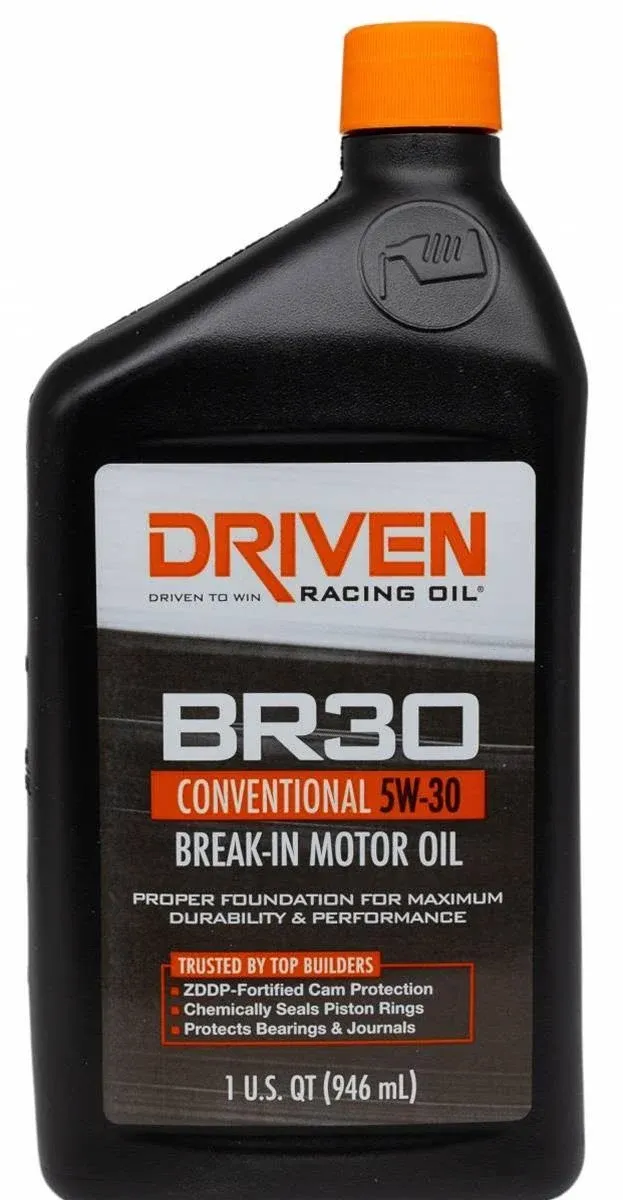 Driven Racing Oil 01806 BR30 Conventional 5W30 Break-In Oil, 1 Quart