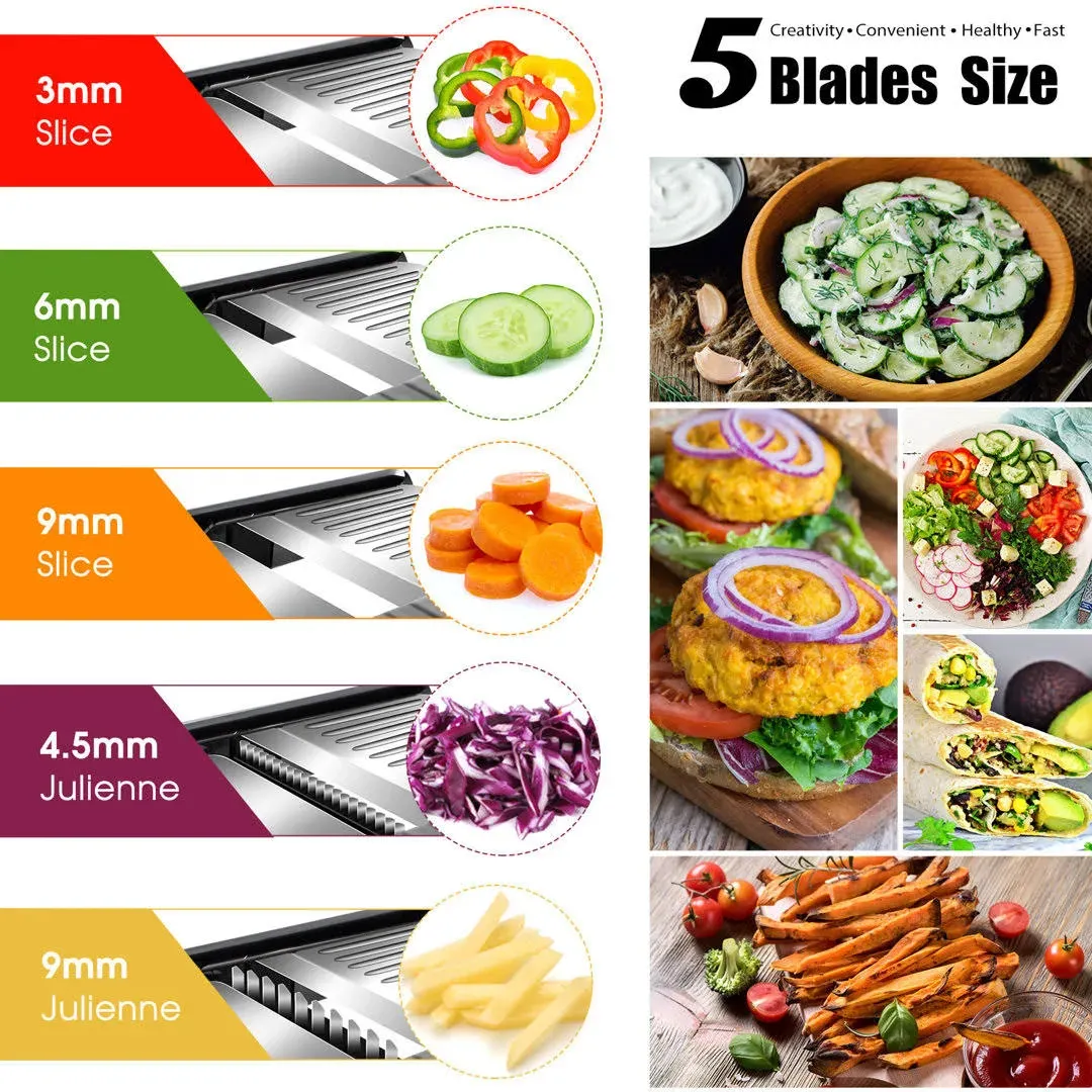 MasterTop Adjustable Mandoline Food Slicer