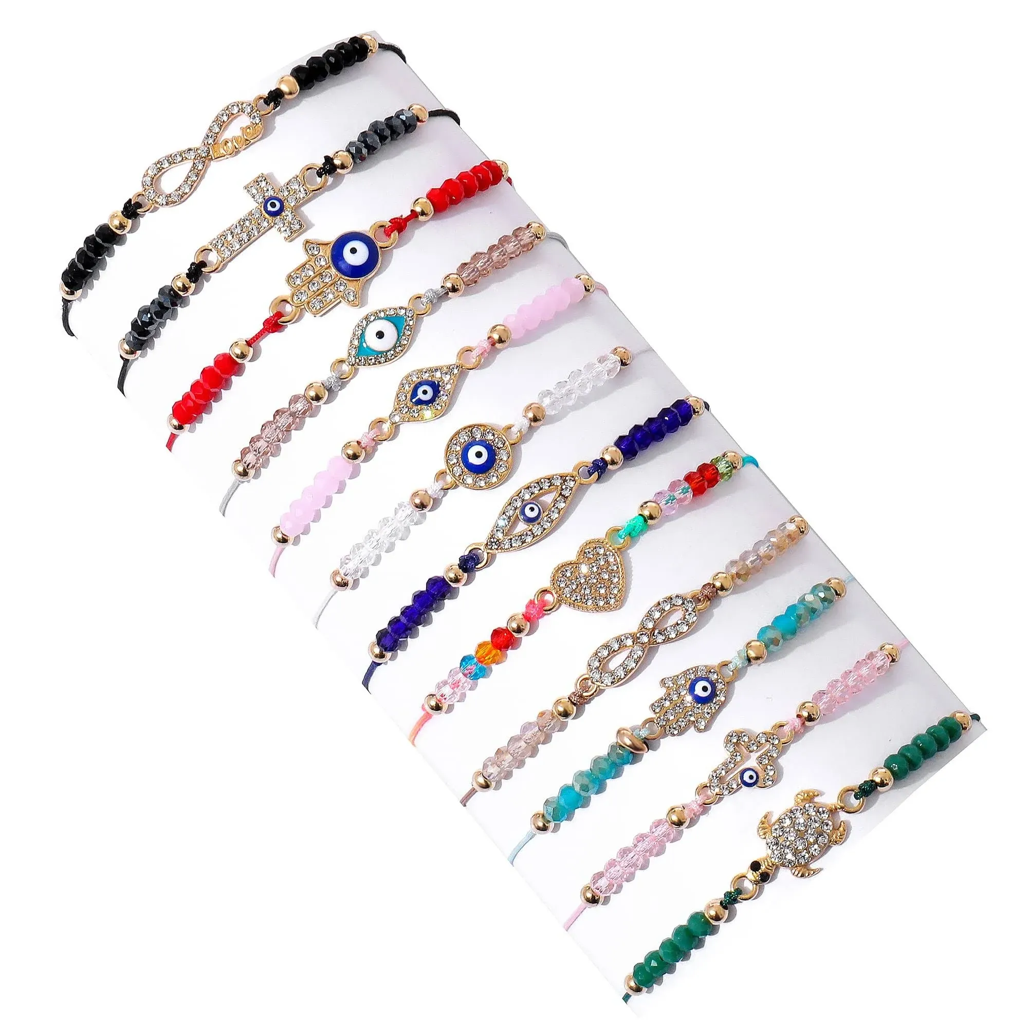 Bovemee 24/12 Pcs Evil Eye Bracelets Mexican Bracelets Hamsa Bracelet Set ...