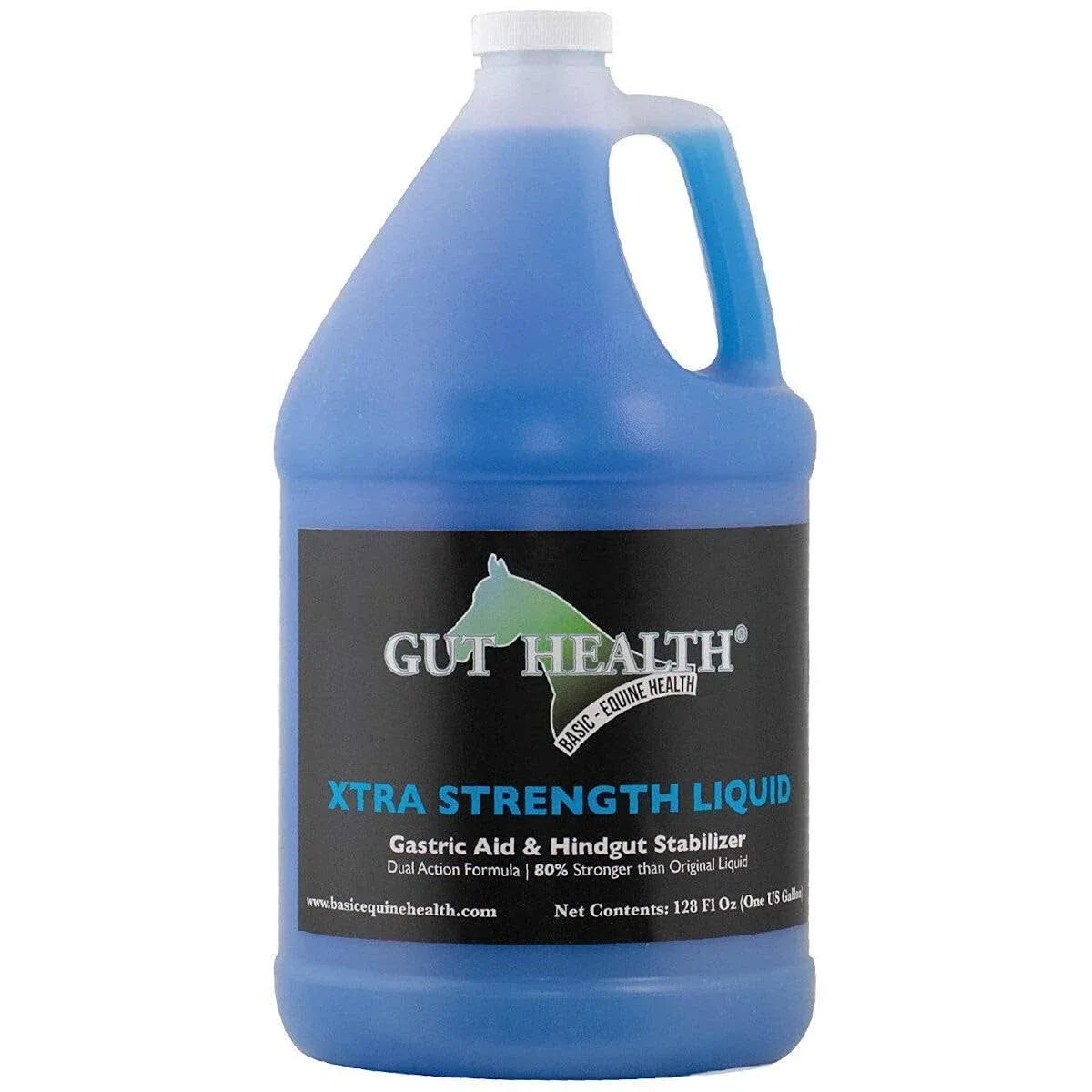 Basic Equine Health Gut Health Horse Feed Supplement - Xtra Strength Top Dress (1 Gallon) - Ulcer Aid for Horses That Promotes Improved Mood Coat HO