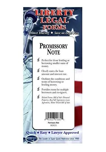 Promissory Note Legal Forms Kit - USA - by Permacharts