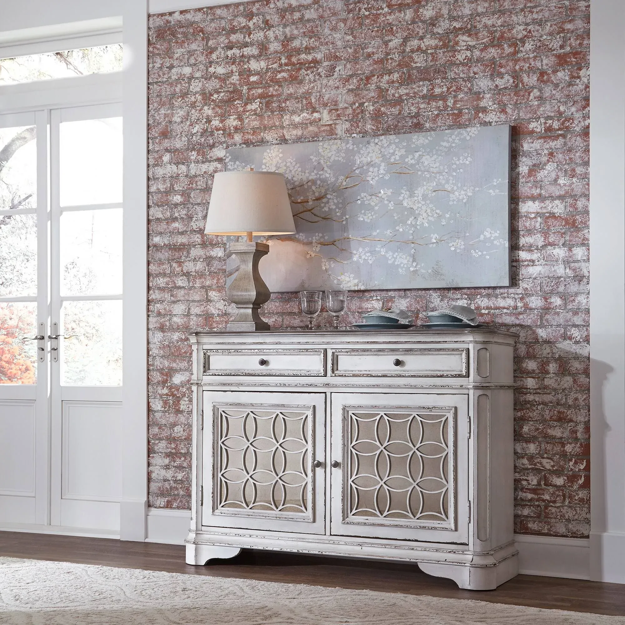 Liberty Furniture Magnolia Manor Buffet in Antique White - Farmhouse - Buffets And Sideboards - by Unlimited Furniture Group | Houzz