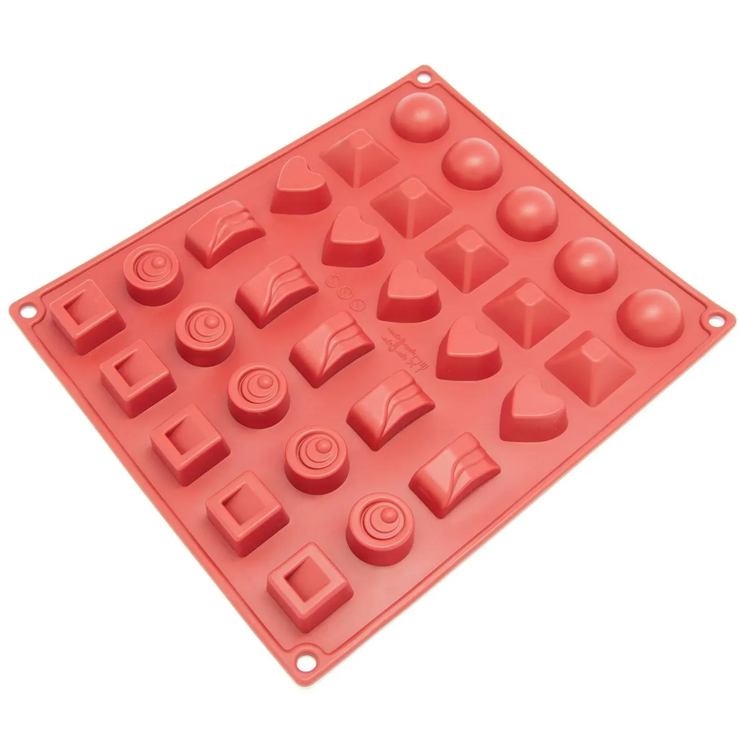 Freshware 24-Cavity Silicone Multi-Shape Candy Mold