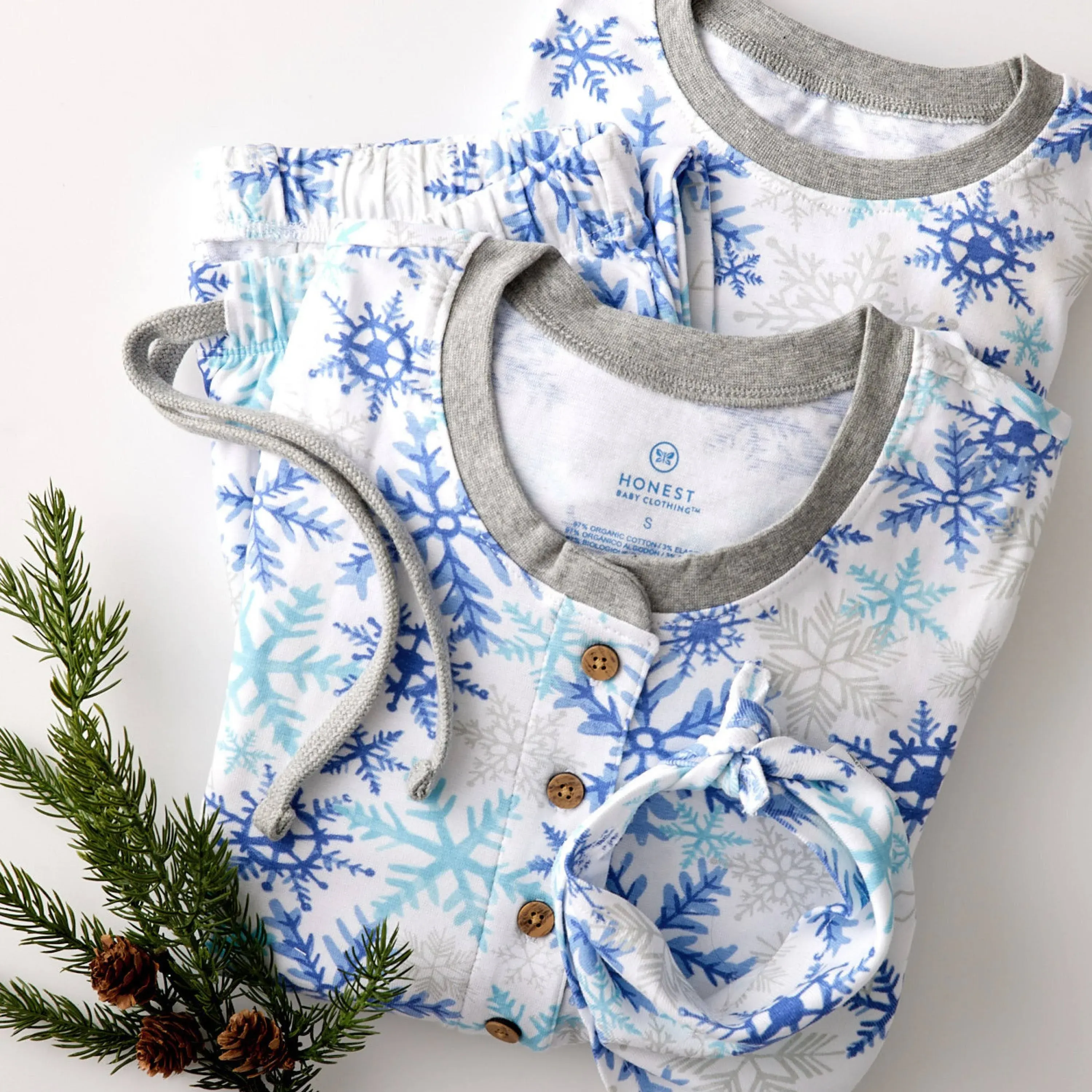 HonestBaby Family Matching Holiday Pajamas Organic Cotton for Men, Women, Kids, Toddlers, Baby Boys, Girls, Unisex Pets