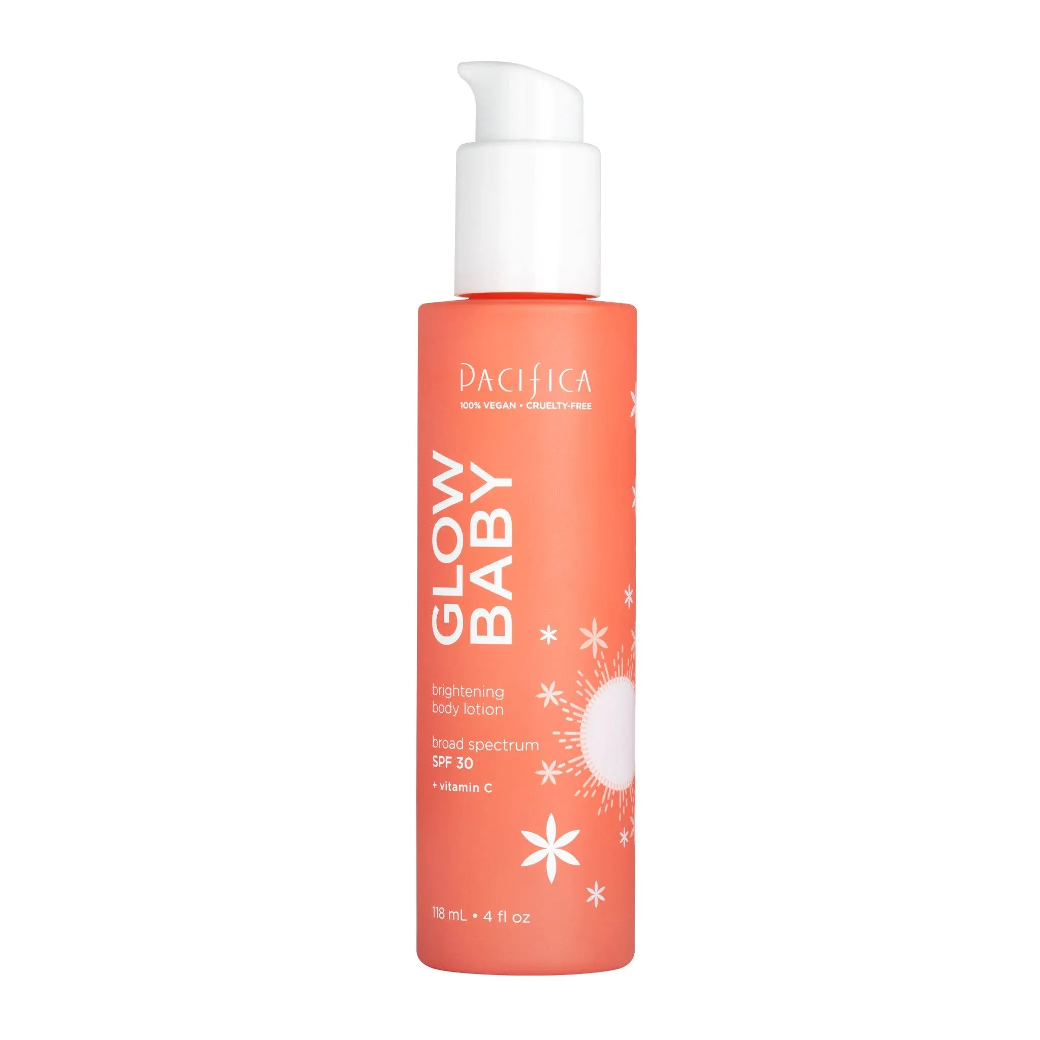 Pacifica SPF 30 Body Lotion - Glow Baby Brightening Vitamin C Body Moisturizer -w/Broad Spectrum UVA/UVB SPF 30 Sun Protection - Clean Beauty Vegan & Cruelty-Free Dermatologist Tested