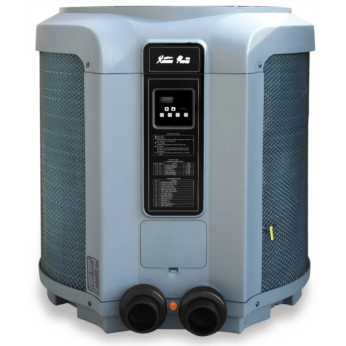 XtremepowerUS Premium 53,000BTU Super Quiet Heat Pump Titanium Swimming Pool Heat Pump Pool & Spa Heater Digital Display