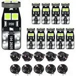 DODOFUN 10-pc 12V Ice Blue T10 W5W 158 168 194 2825 Instrument Cluster Light LED ...