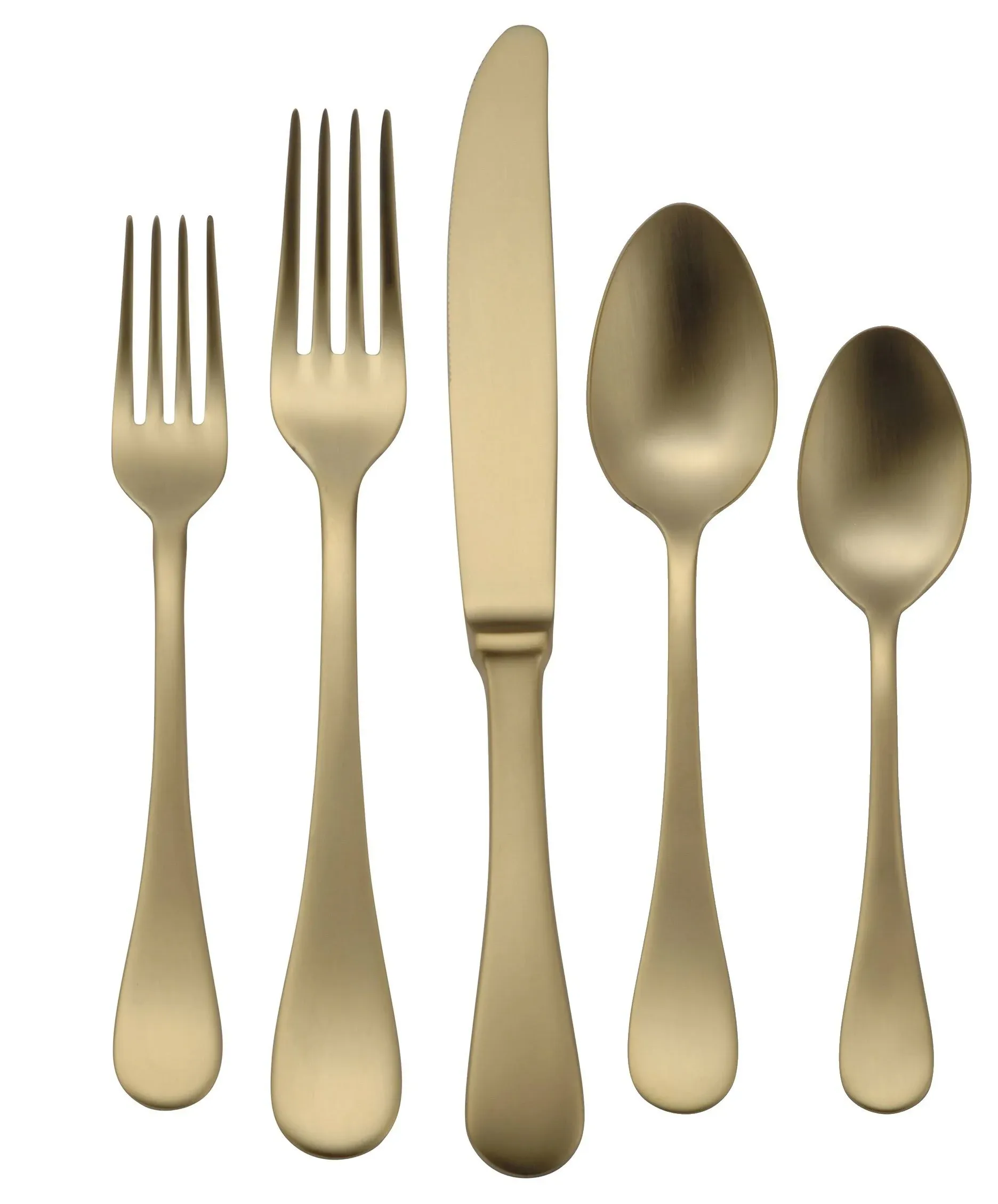 ALESSANDRA GOLD 5 Piece Place Setting Oneida Vivanti Stainless Flatware