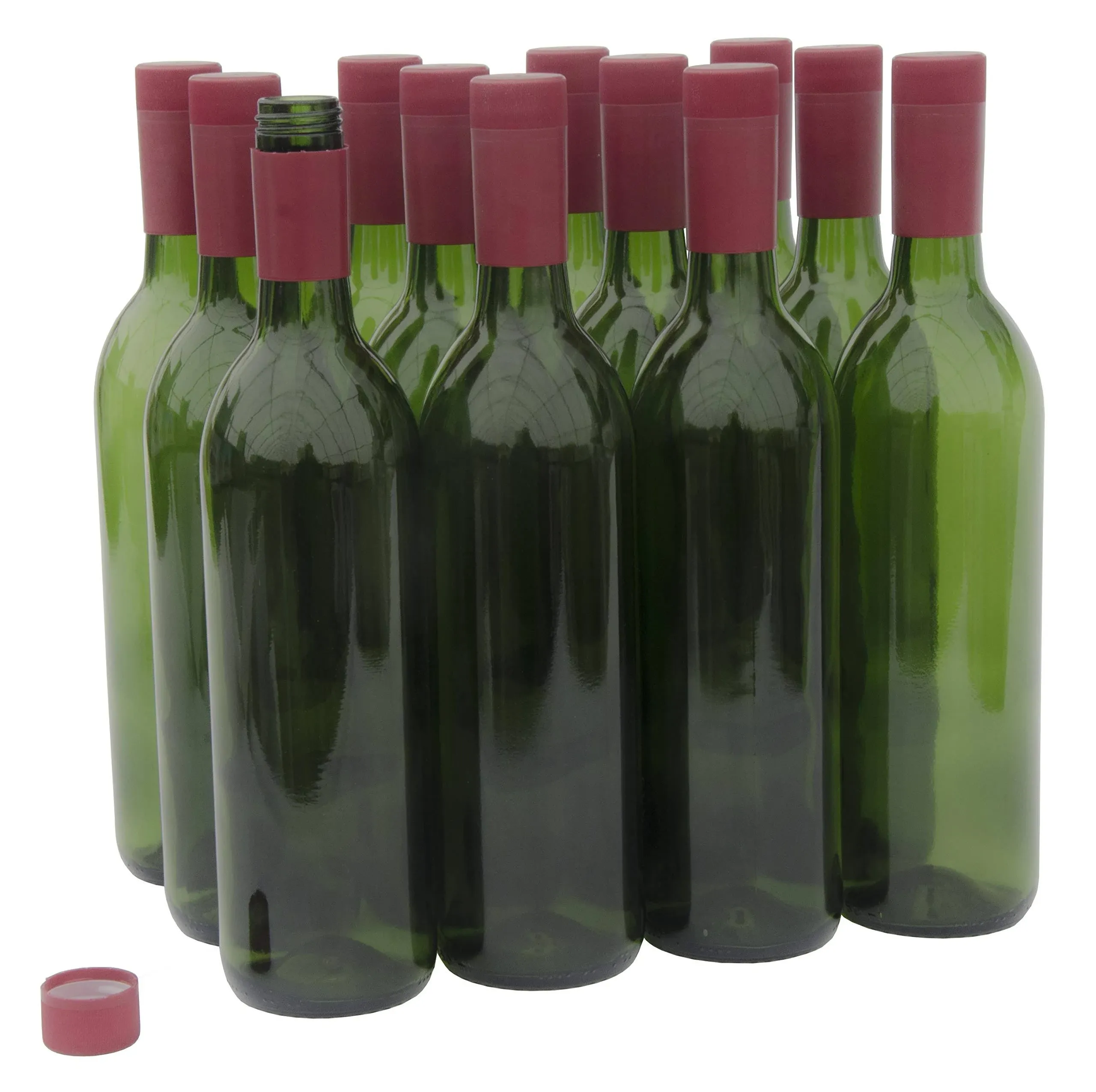 W5cgtnsrd 750ml Glass Bordeaux Wine Bottles With Twistnseal Capsules Case Of 12 