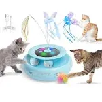 3-in-1 Cat Toys Rechargeable Interactive Cat Toys for Indoor Cats Automatic K...