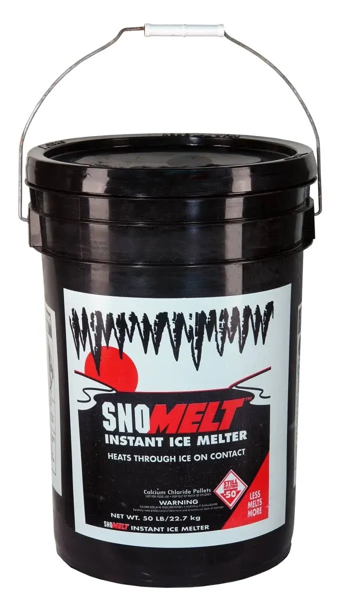 Snomelt S5042S 50 lbs Calcium Chloride Pellet Pail