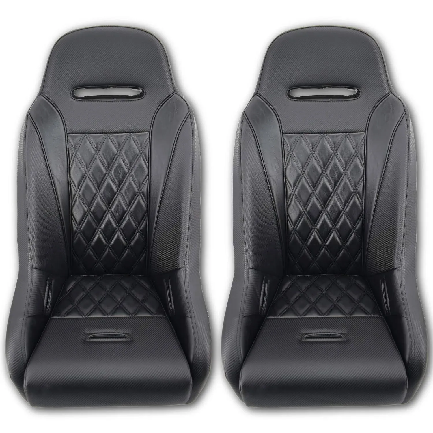 Pair of Black Apex Suspension Seats for 2014-2023 RZR 1000