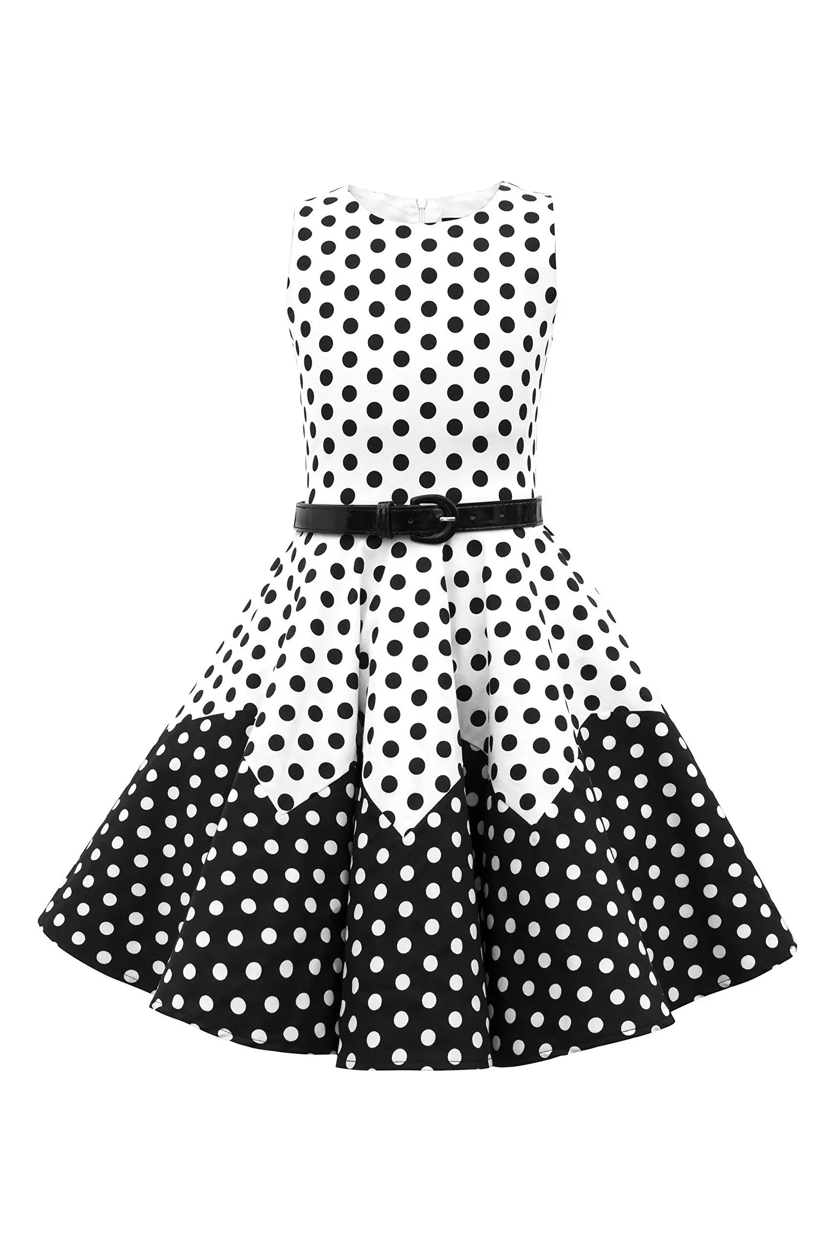 Kids Audrey Polka Dot Dress - Royal Blue