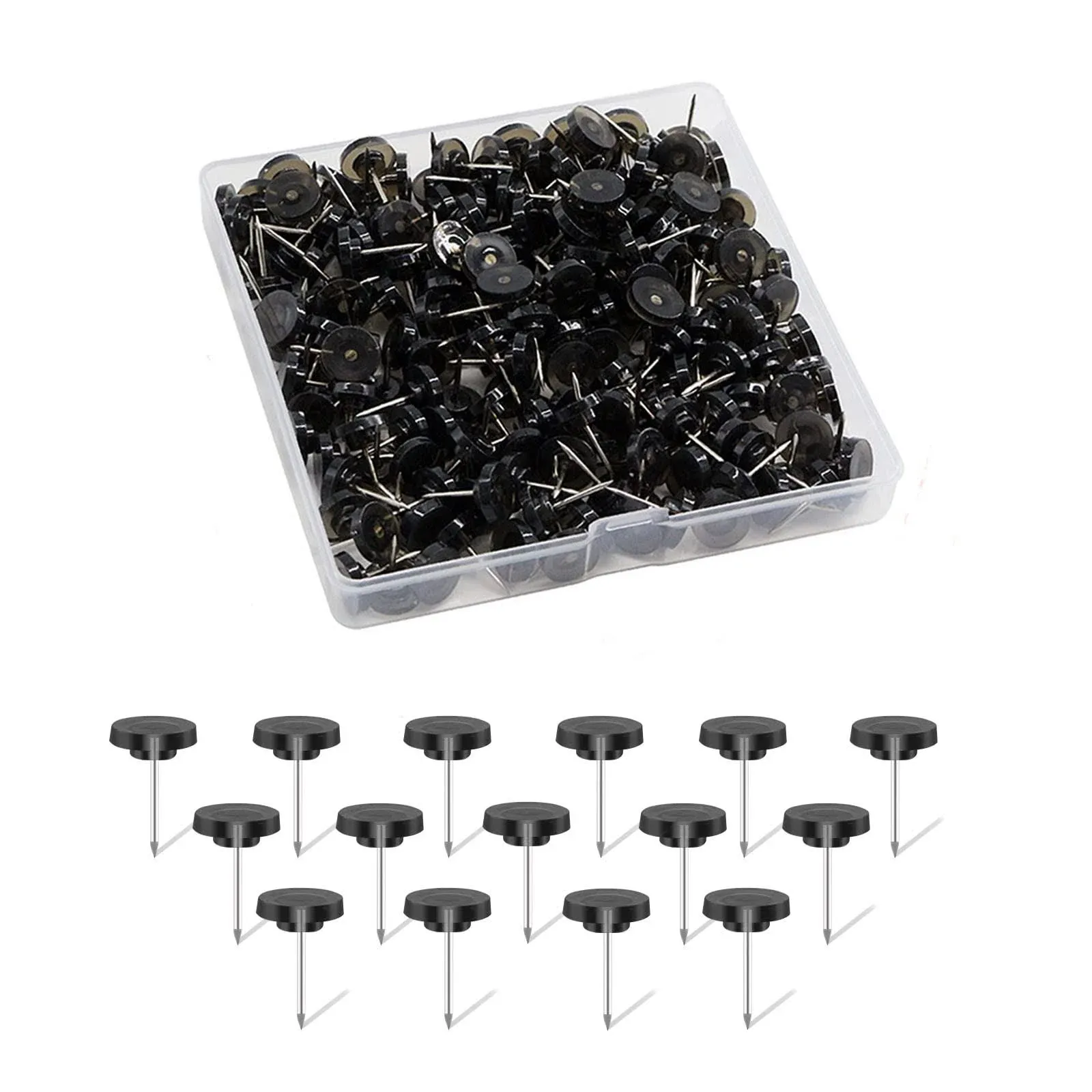 keepsweat Black Push Pins for Cork Boardflat Thumb Tacks for Wall Hangings120 Pcs ...